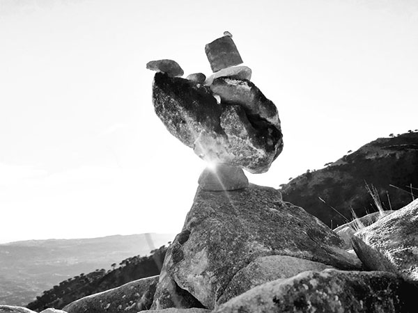 Rock balancing